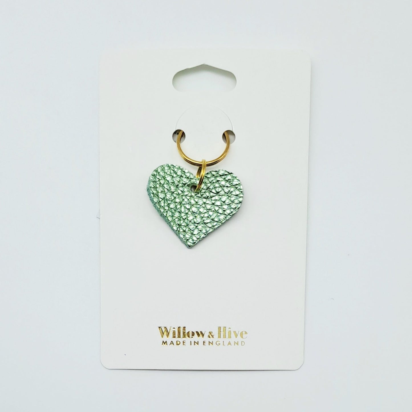 Willow & Hive Leather Mini Heart Charms Key ring