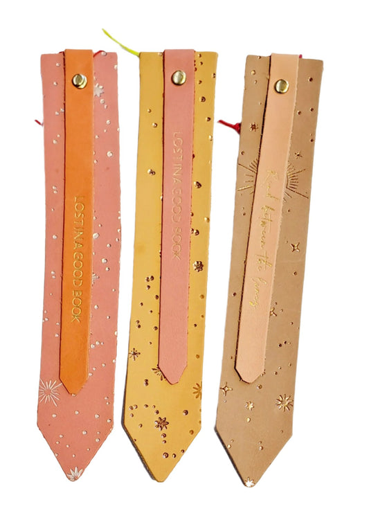 Willow & Hive Leather Bookmarks Stars