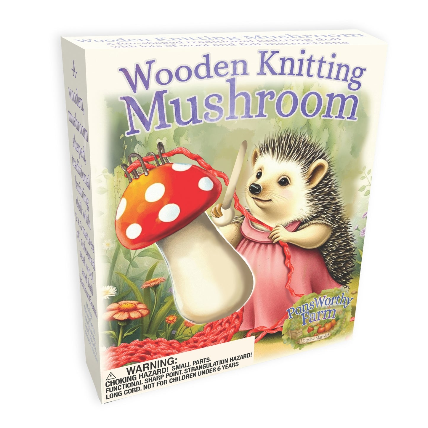 Wooden Knitting Mushroom