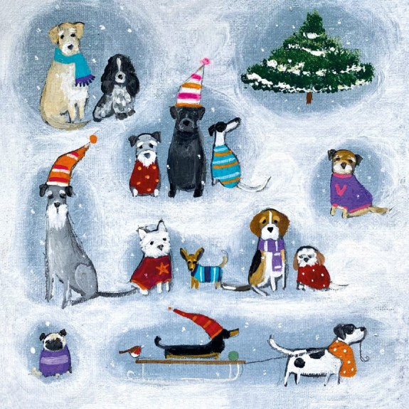 Pooches in the Snow Christmas Card Pack