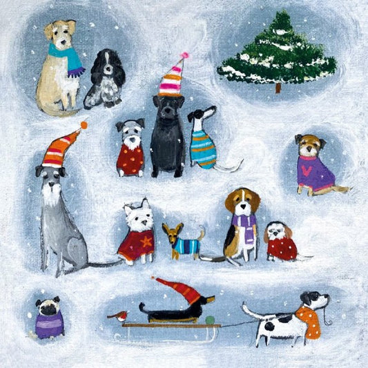 Pooches in the Snow Christmas Card Pack