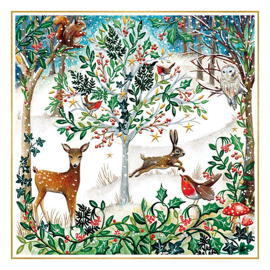 Winter Forest Glade Christmas Greeting Cards