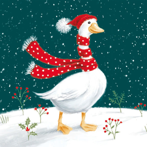 Snowy Goose Christmas Card Pack