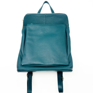 Large Square Leather Backpack- Various Colours