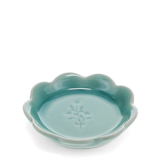 Blue Floral Trinket Dish