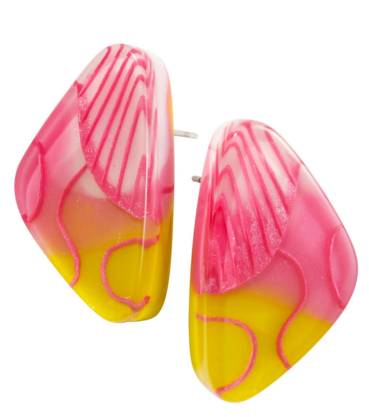 Pink Prim Flora Stud Earring