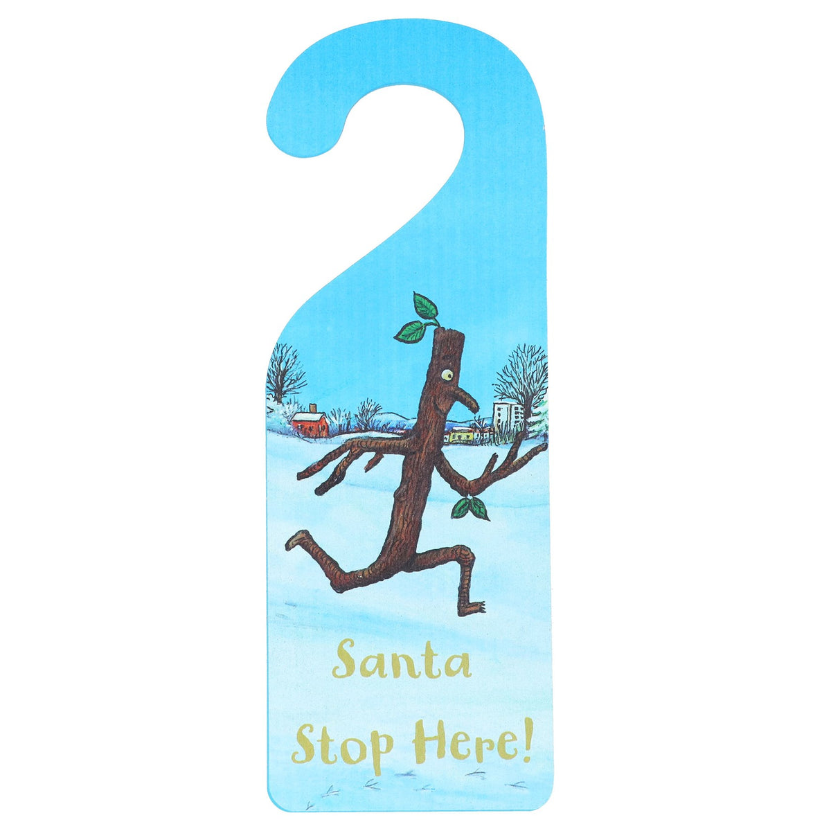 Stickman Santa Stop Here Door Hanger
