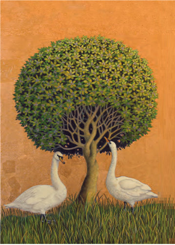 Two Swans Greeting Card