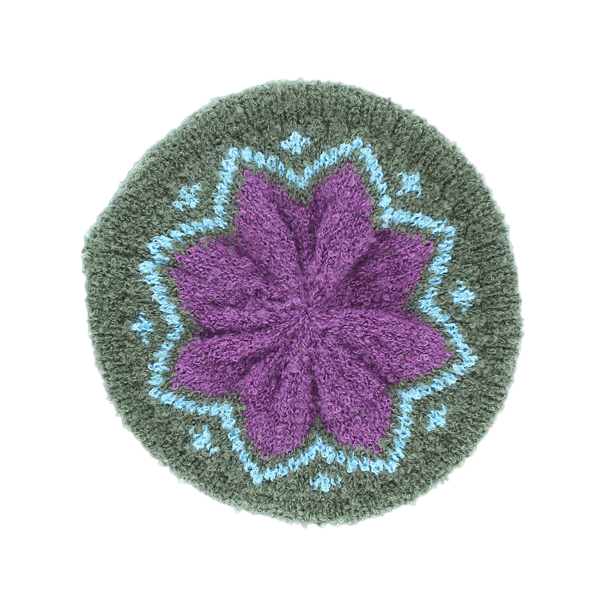 Trixie Beret Green/Purple