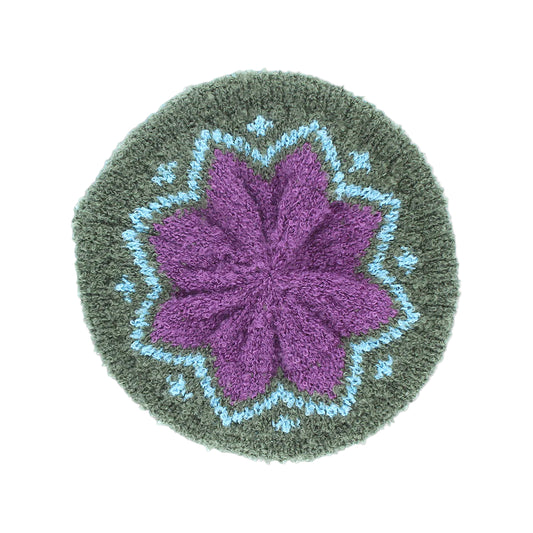 Trixie Beret Green/Purple