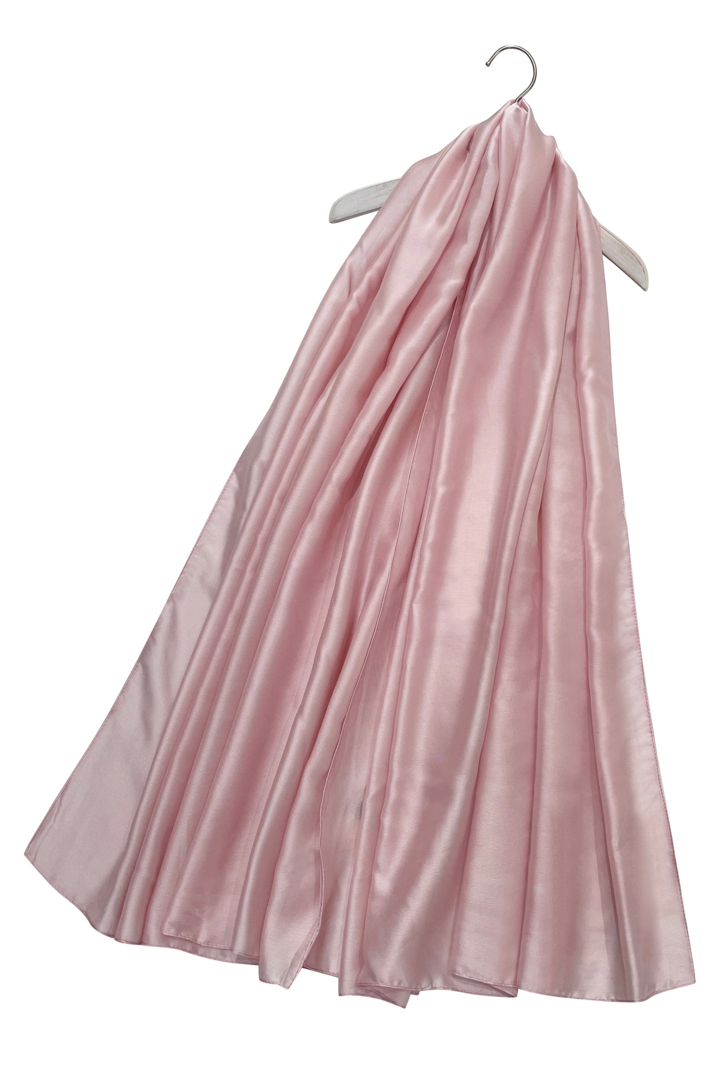 Plain Silk Scarf Light Pink