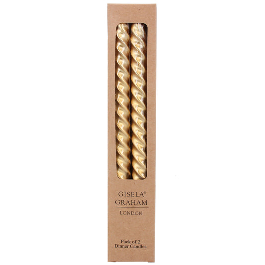 Metallic Gold Twisted Candle