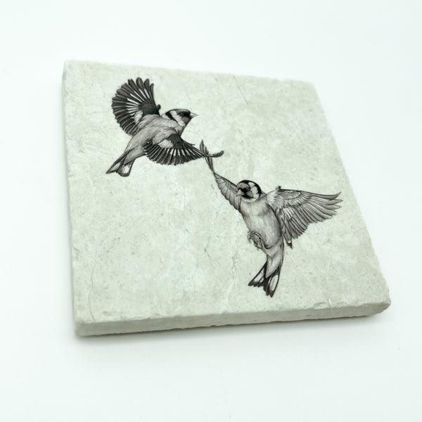 Goldfinches Stone Coaster