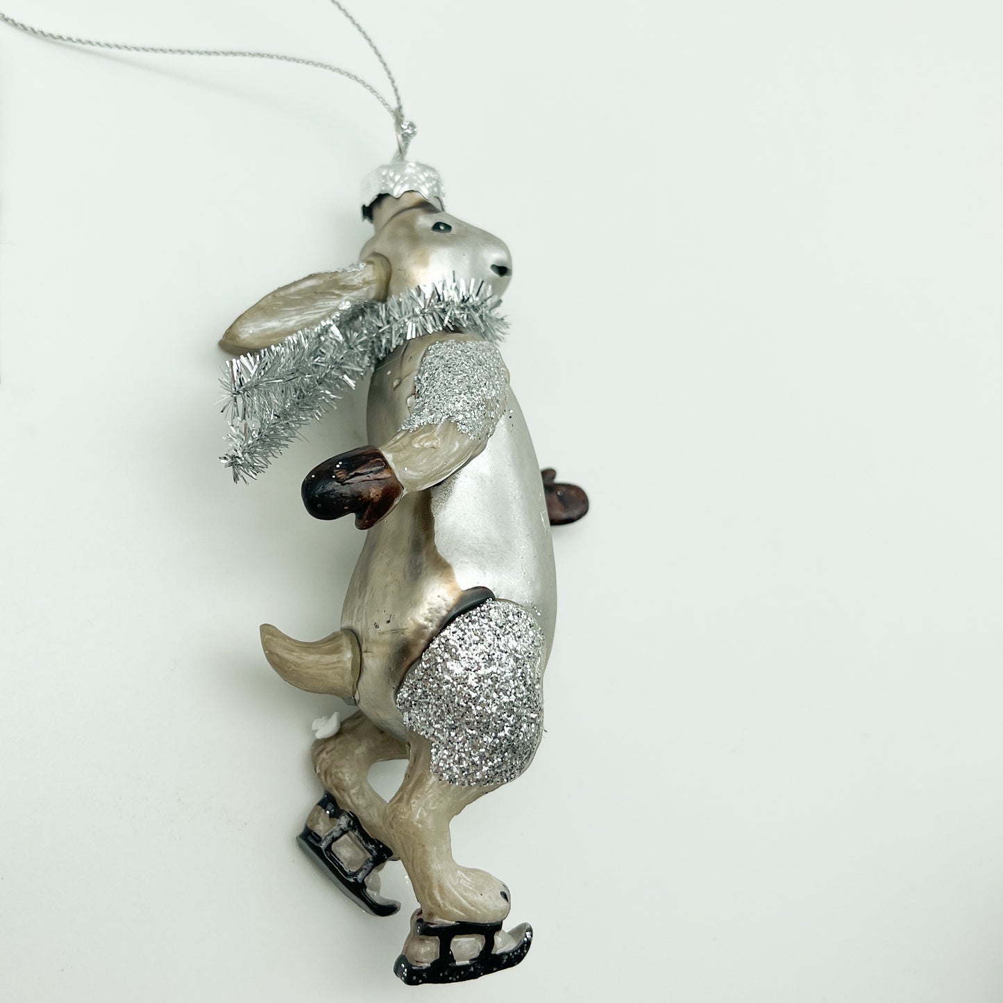 Ice Skating Hare Bauble