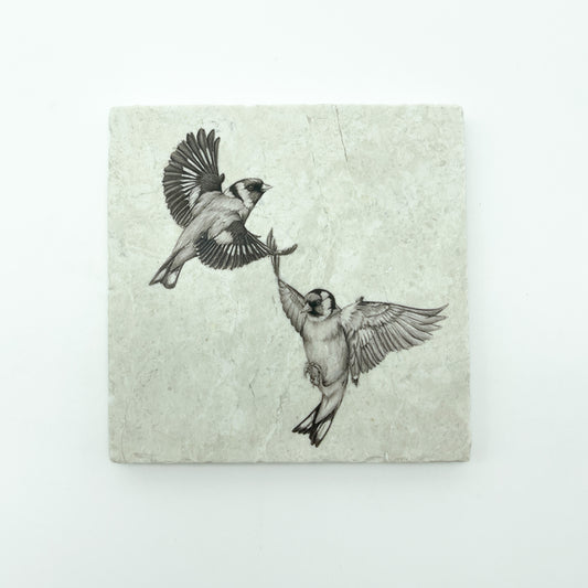 Goldfinches Stone Coaster