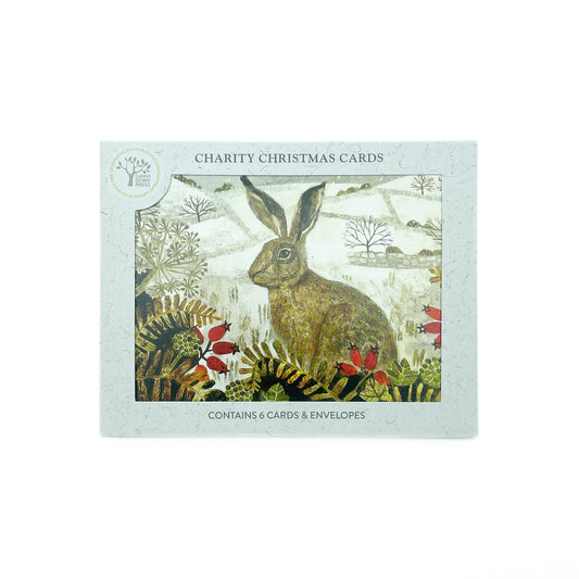 Hare and Snow Christmas Cards