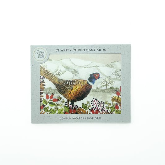 Pheasant in the Snow Christmas Cards