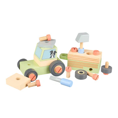 Wooden Buildable Tractor