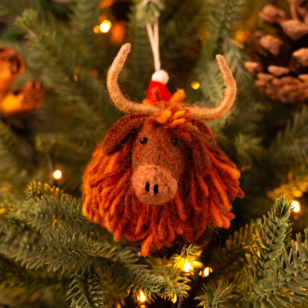 Christmas Highland Cow