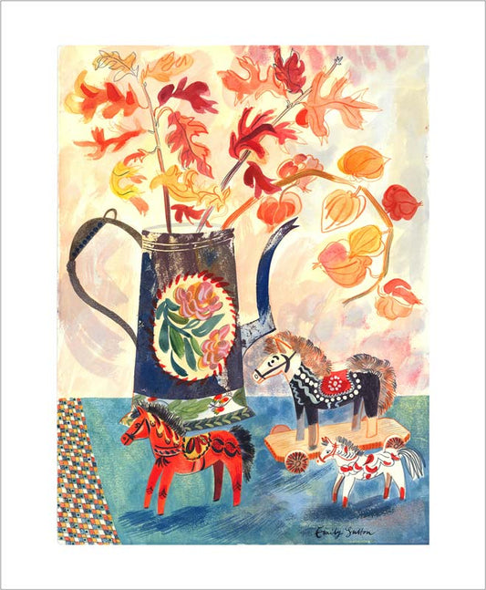 Still Life Horses Greeting Card