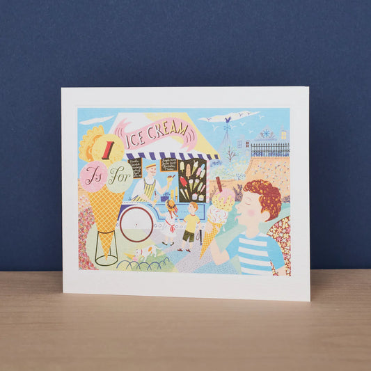 I is for Icecream Greeting Card