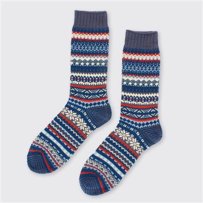 Hector Fairisle Socks Navy