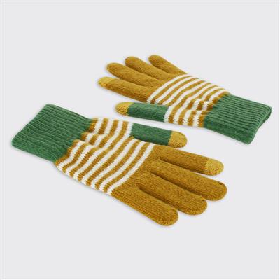 Ochre Green Stripe Gloves