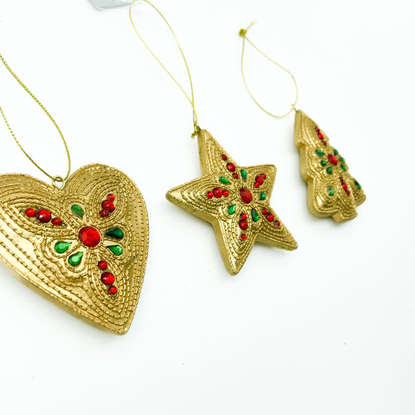 Beautiful Gold and Jewel Christmas Tree Decoration
