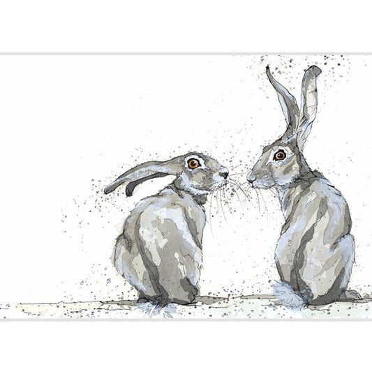 Hares Greeting Card
