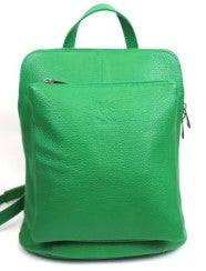 Large Square Leather Backpack- Various Colours