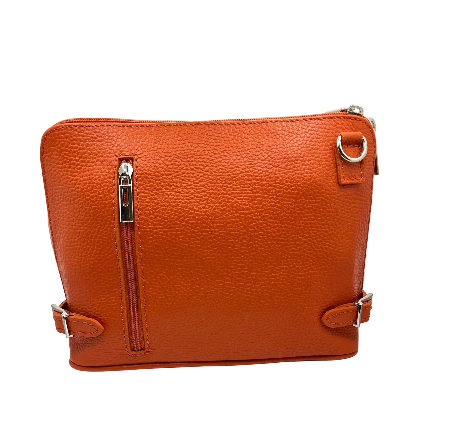 Orange Rectangular Leather Bag