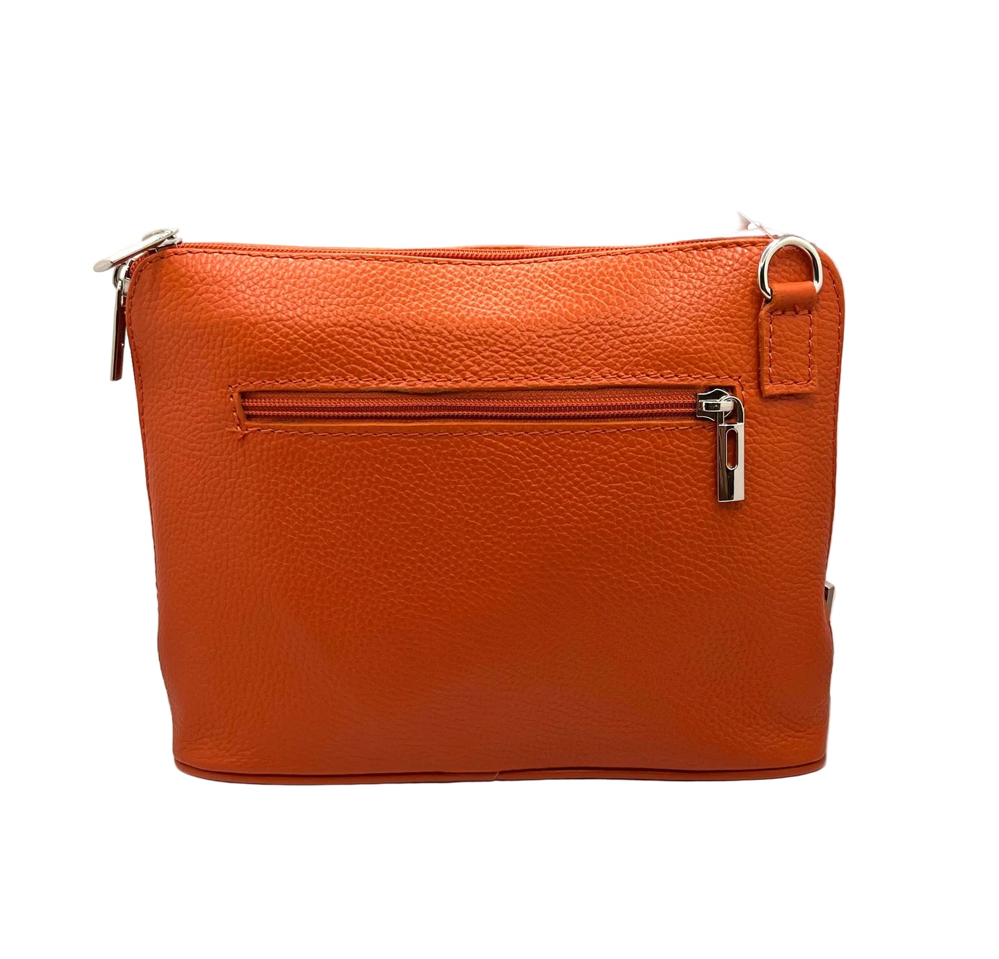 Orange Rectangular Leather Bag