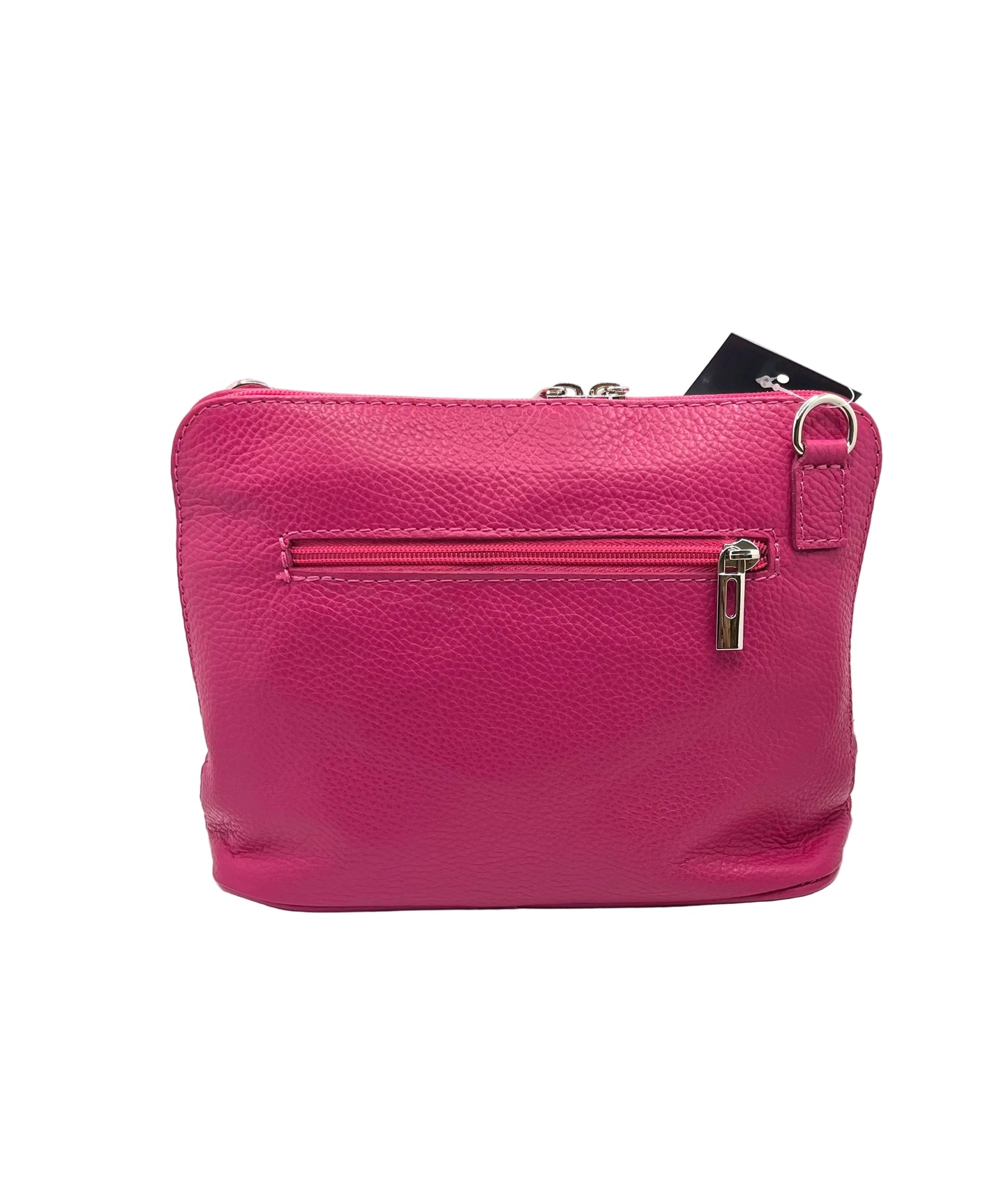 Fuchsia Rectangular Leather Bag