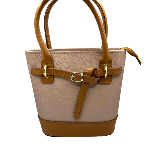 Pink Bucket Leather Bag