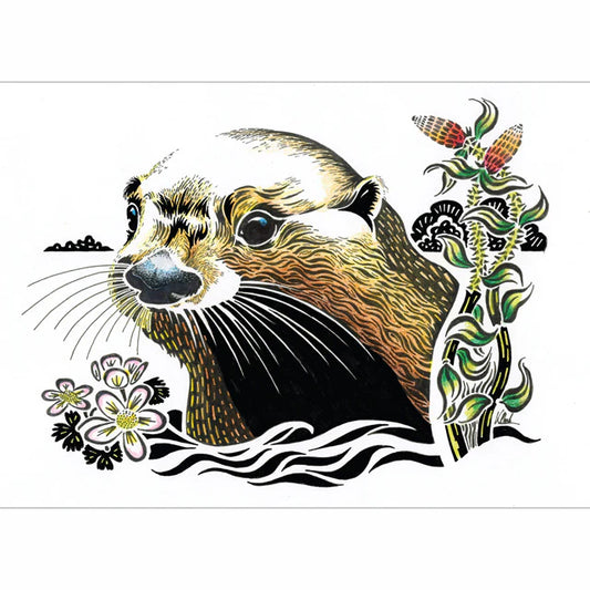 Playful Otter Greeting Card