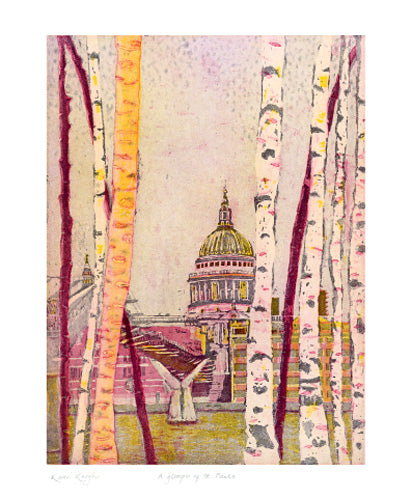 A Glimpse of St Paul's Greeting Card