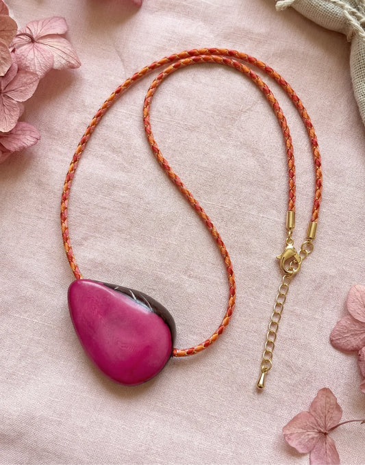 Leila Pink Tagua Pendant