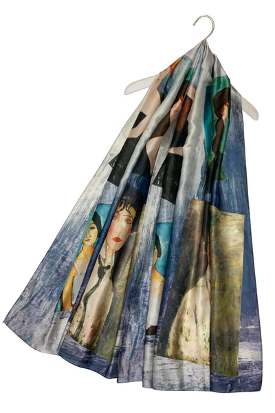 Modigliani Italian Expressionism Female Portrait Painting Print Art Silk Mix Scarf