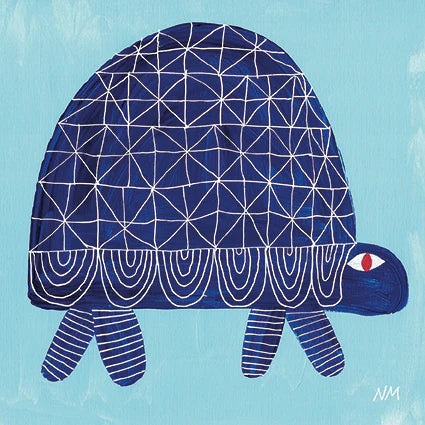 Blue Tortoise Greeting Card