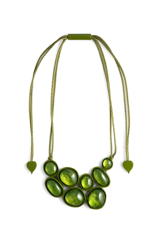 Persephone 8 Bead Necklace Green