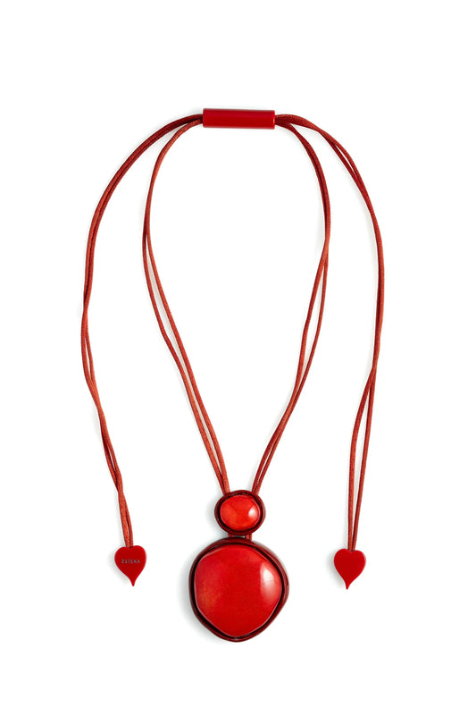 Red Two Bead Pendant