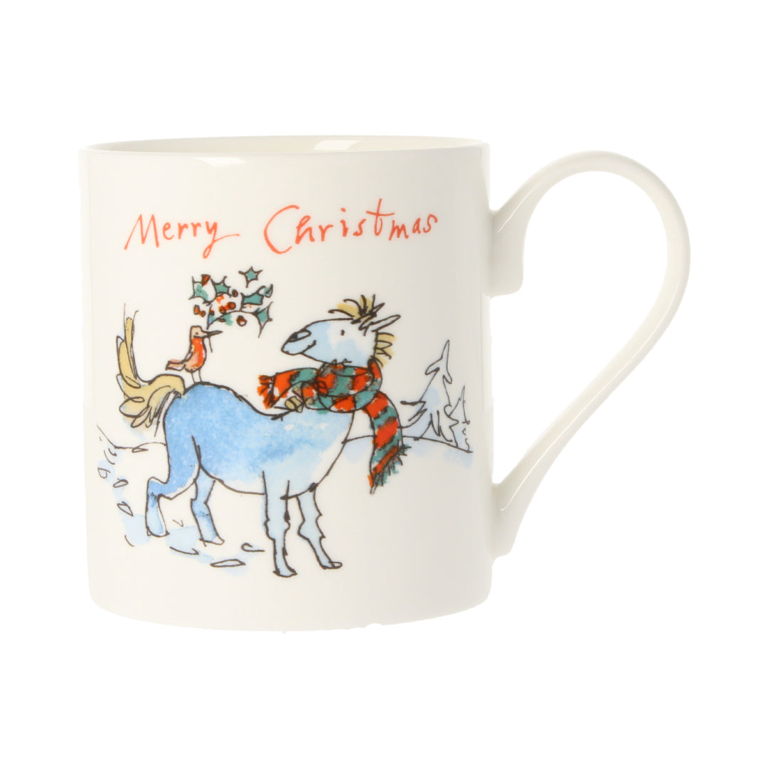 Horse, Robin & Holly Mug by Quentin Blake