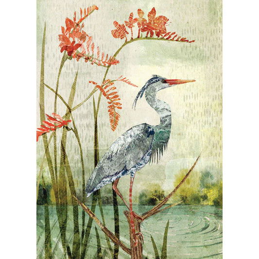 Lakeside Heron Greeting Card
