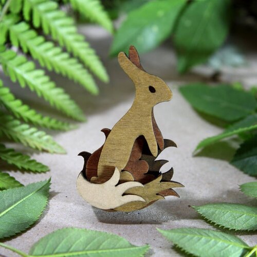 Rabbit Brooch by Martin Tomsky