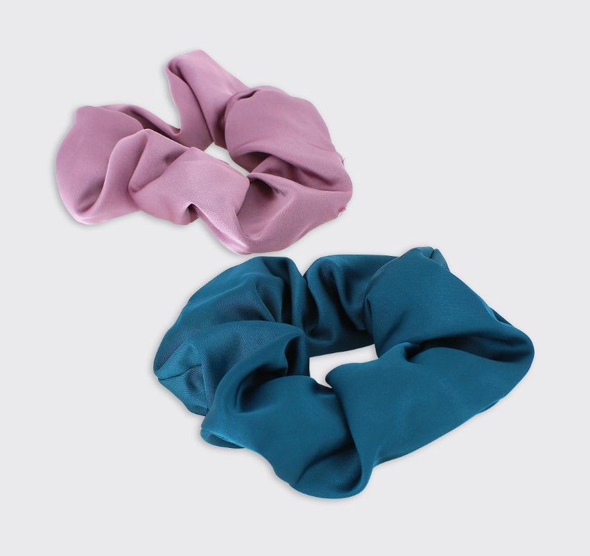 Teal/Lilac Scrunchies