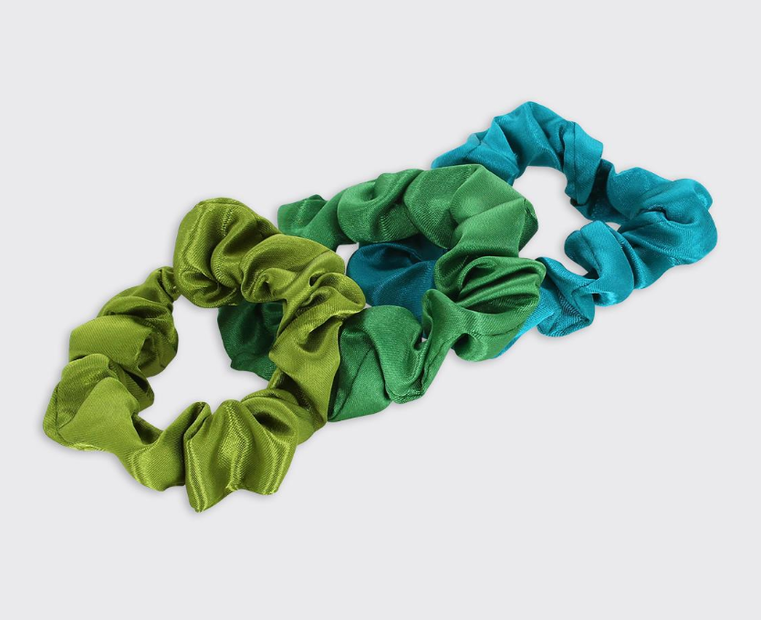 Trio Green Scrunchies