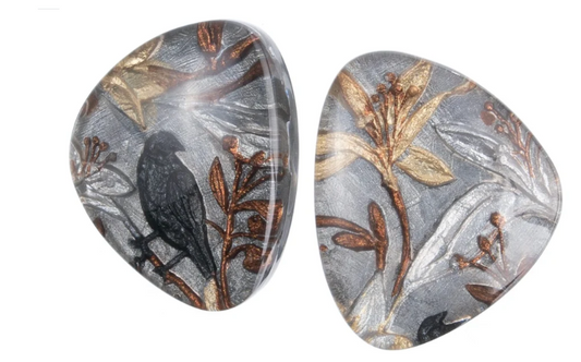 Helena Charcoal Stud Earrings