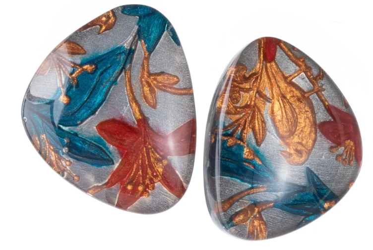 Helena Teal Stud Earrings