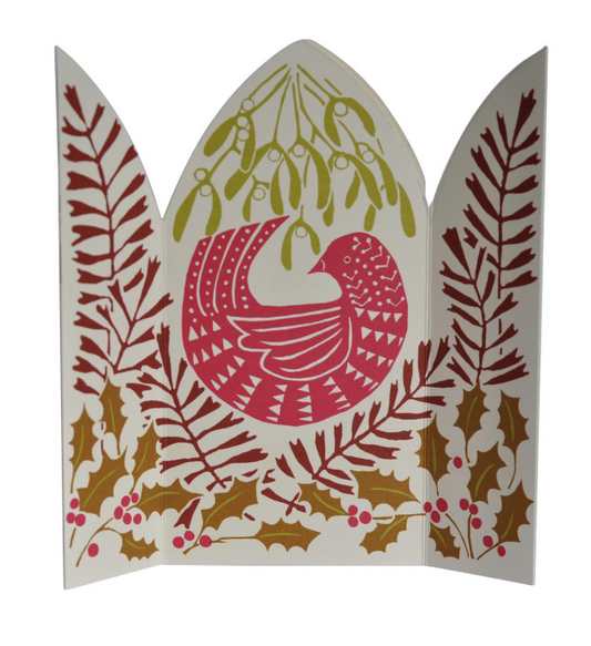 Triptych Hidden Winter Bird Card