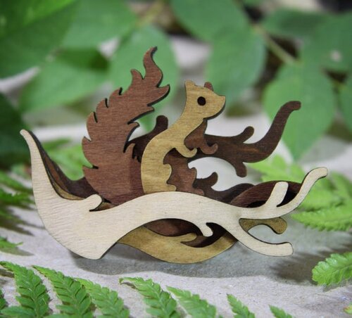 Squirrel Brooch by Martin Tomsky